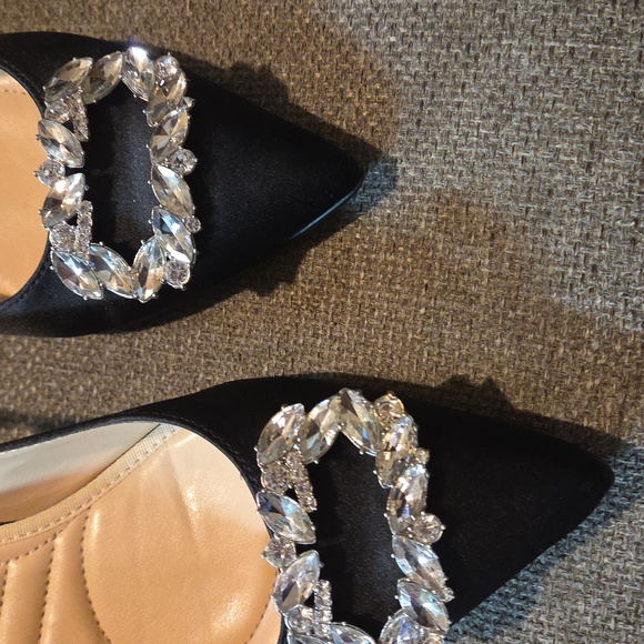 adrienne vittadini Gizzi shoes block heels Sling Back Size 8 - Picture 3 of 7